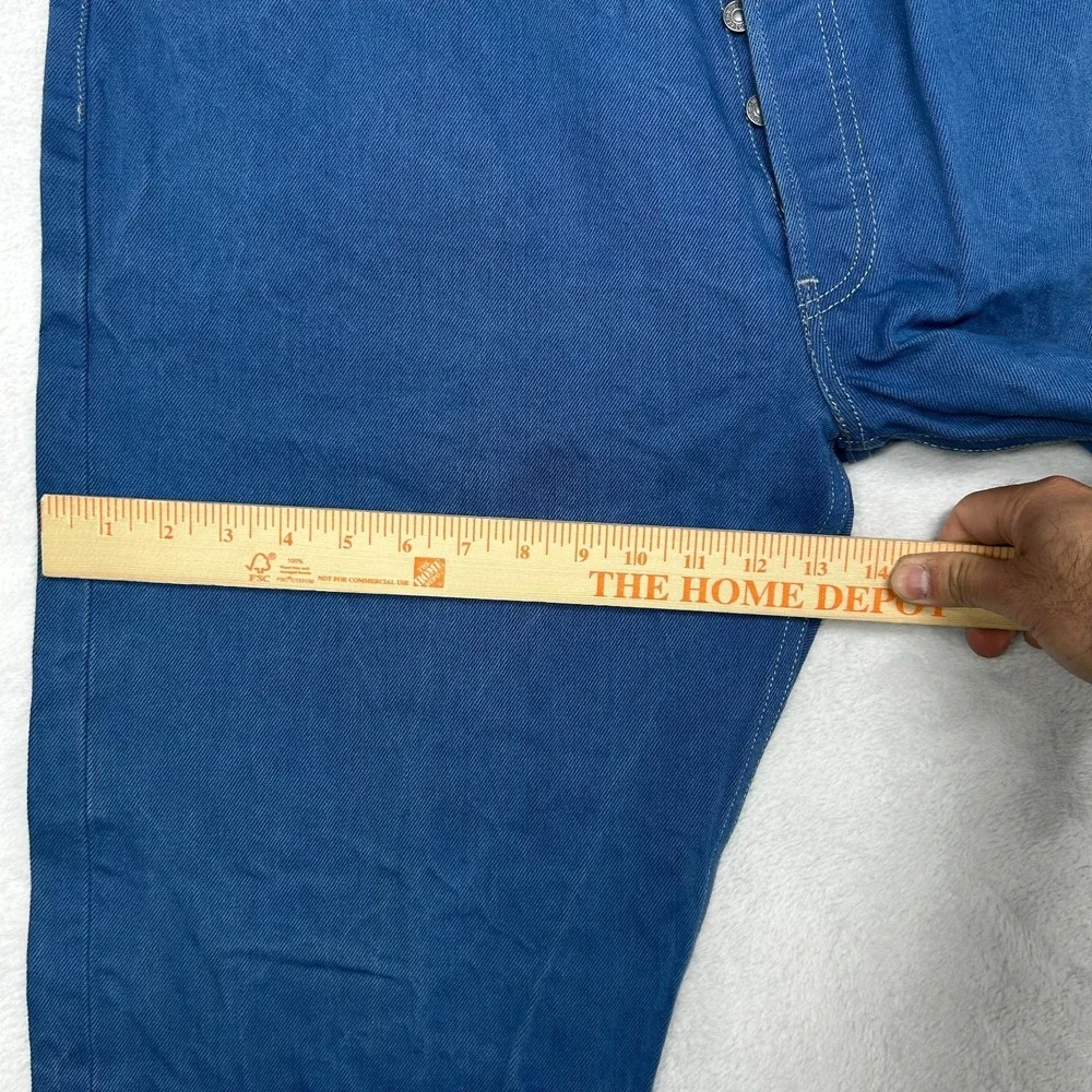 Levi's 501 Jeans Men's‎ Blue Denim High Rise Classic Straight Button Fly - 40X30